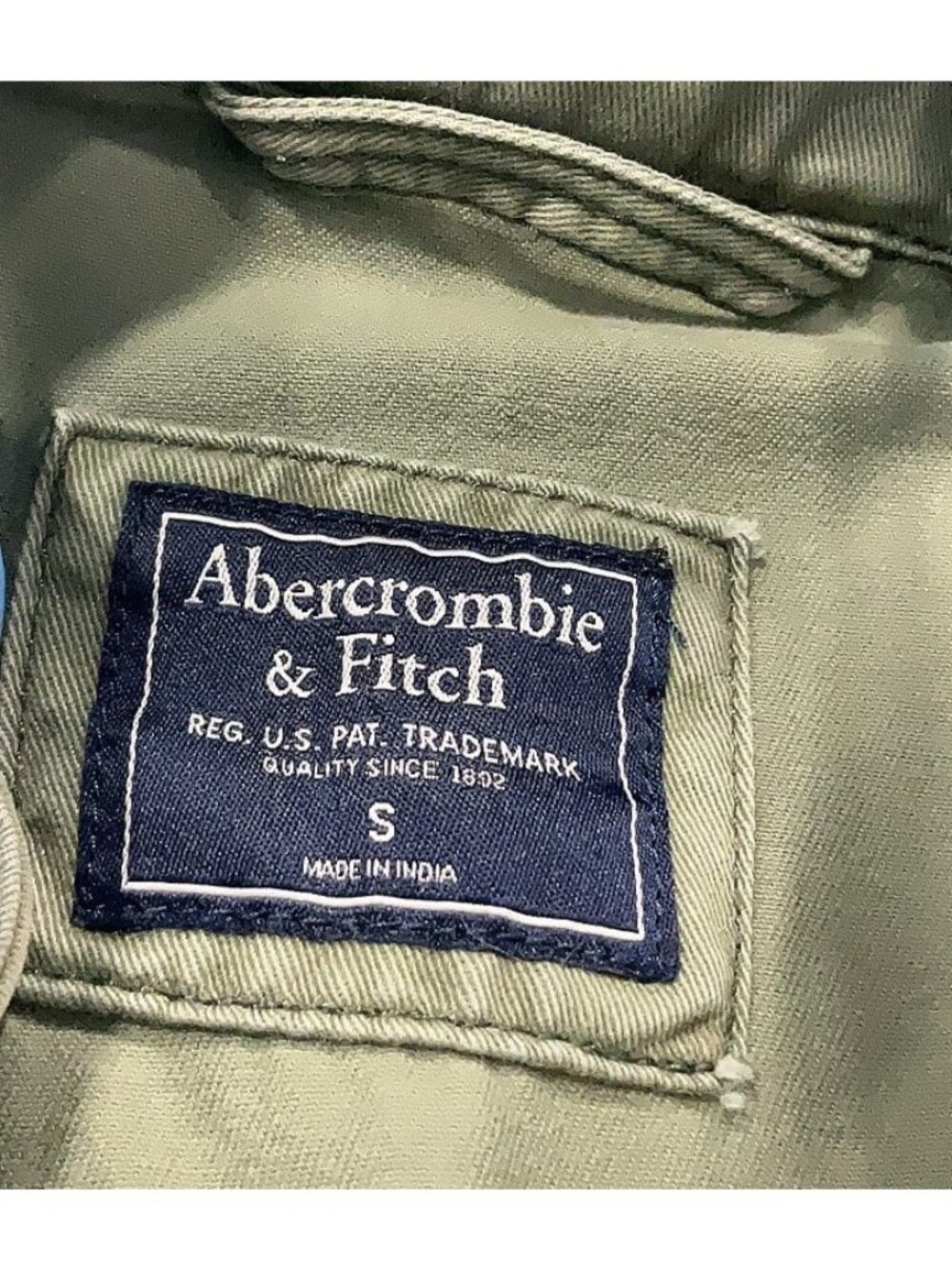 Abercrombie Green Floral Embroidered Utility Jacket | Military Boho Indie Sleaze - Picture 11 of 14